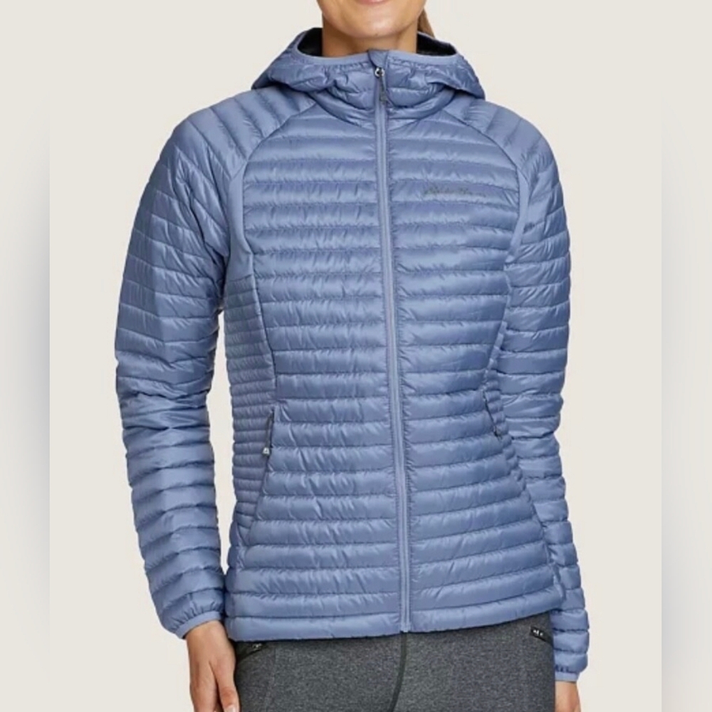 Eddie Bauer MicroTherm Hooded 2.0 Down Jacket 800 Fill Women’s Petite Medium